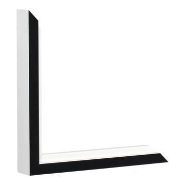 Step in black & white picture frame