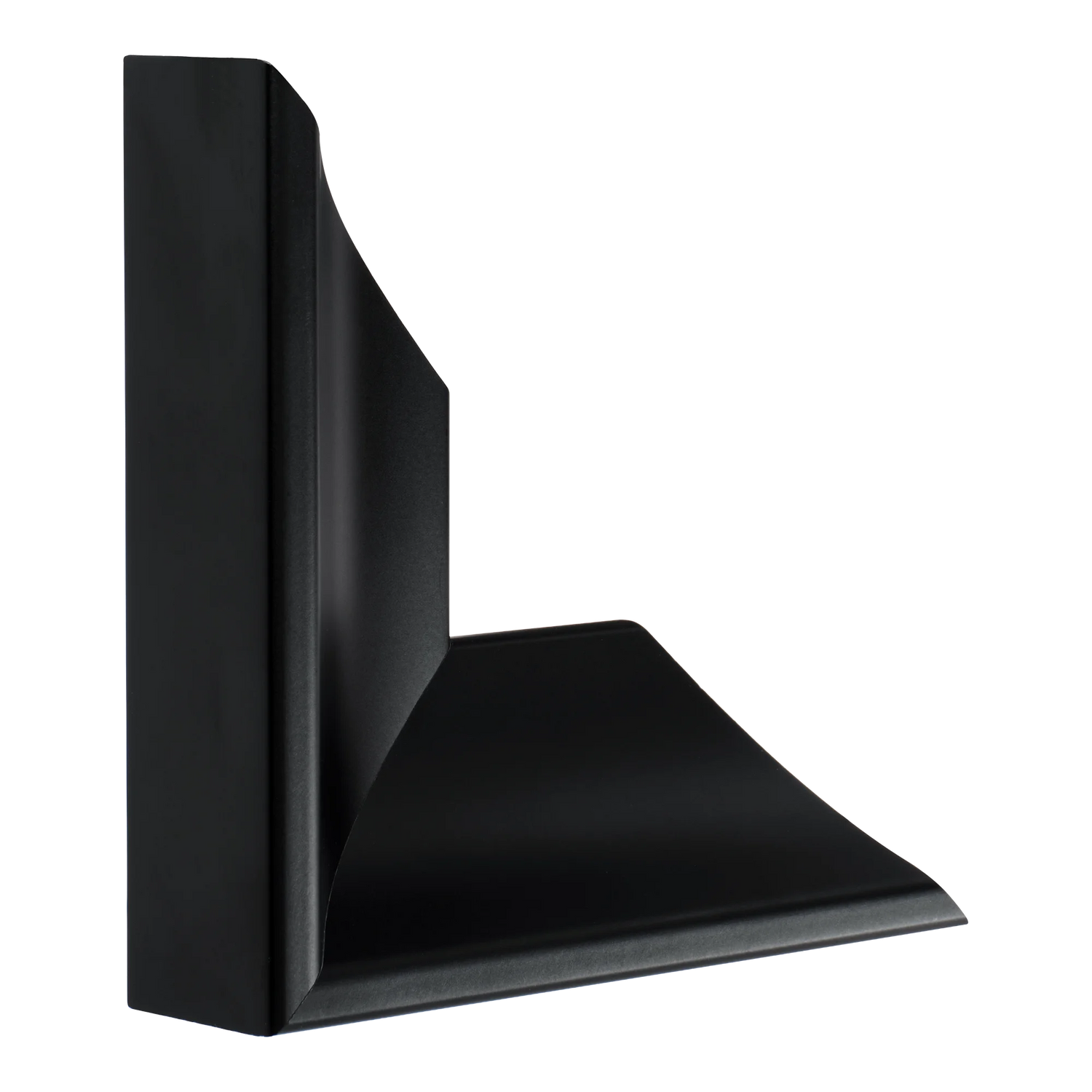 Vertical view of swoop black picture frame