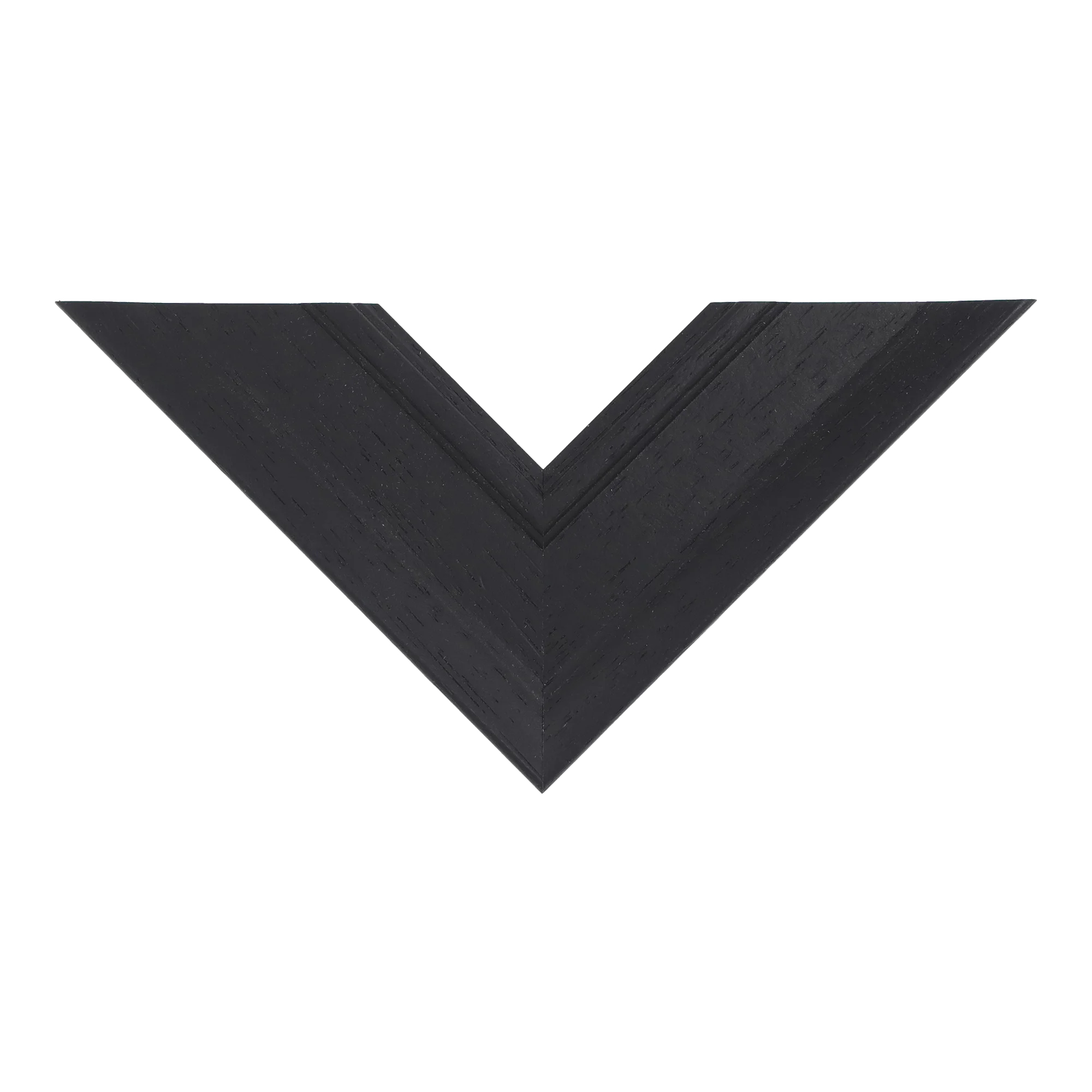 Top view of Allure picture frame in black