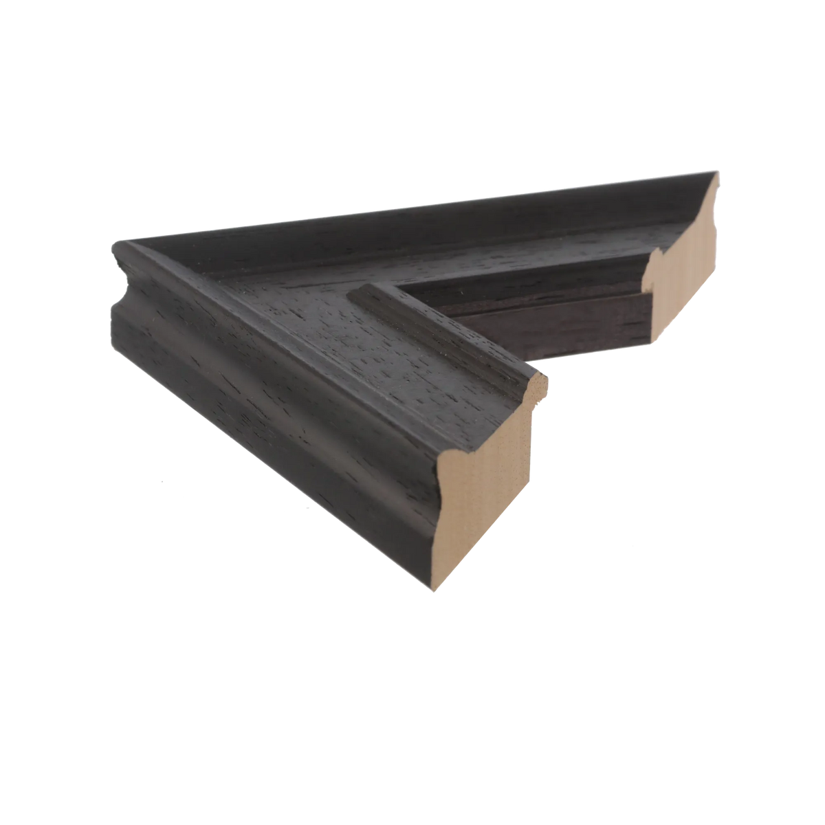 Side view of Allure picture frame in black