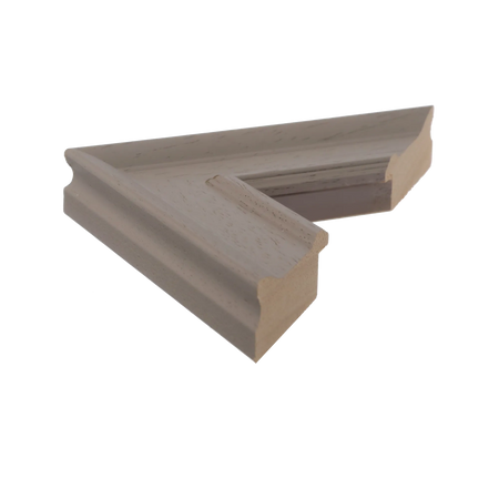 Side view of Allure picture frame in taupe