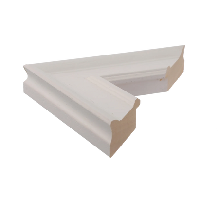 Side view of Allure picture frame in white