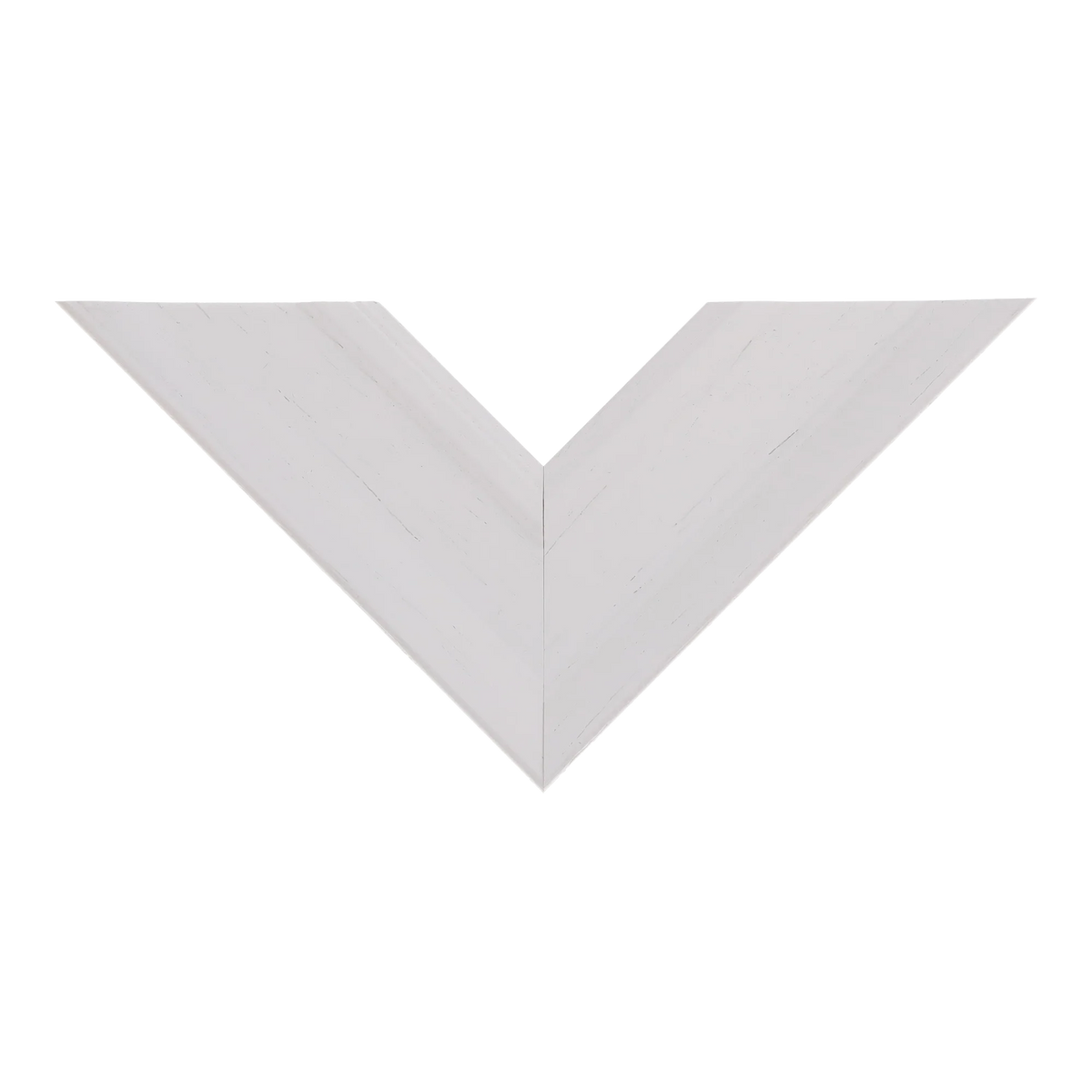 Top view of Allure picture frame in white