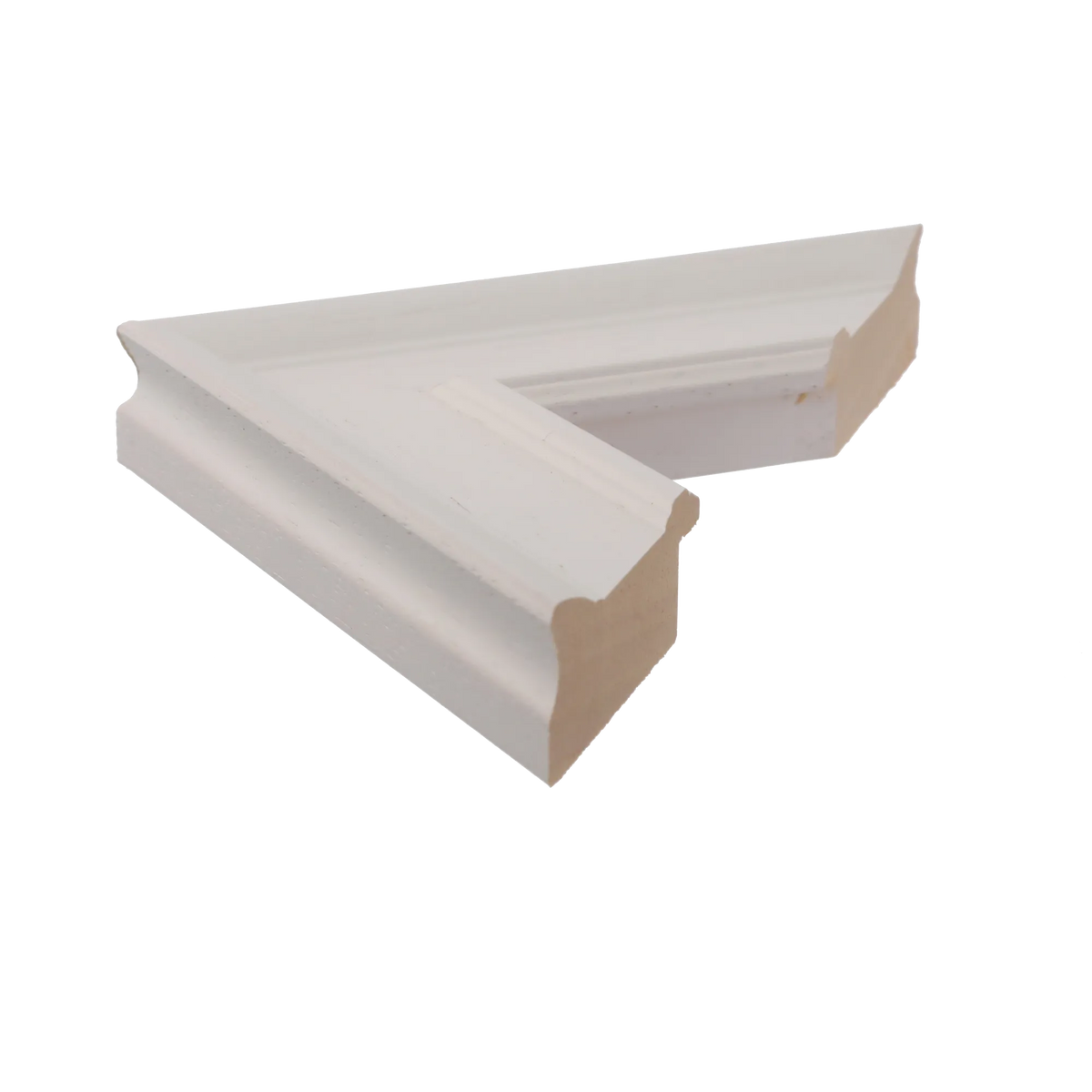 Side view of Allure picture frame in white