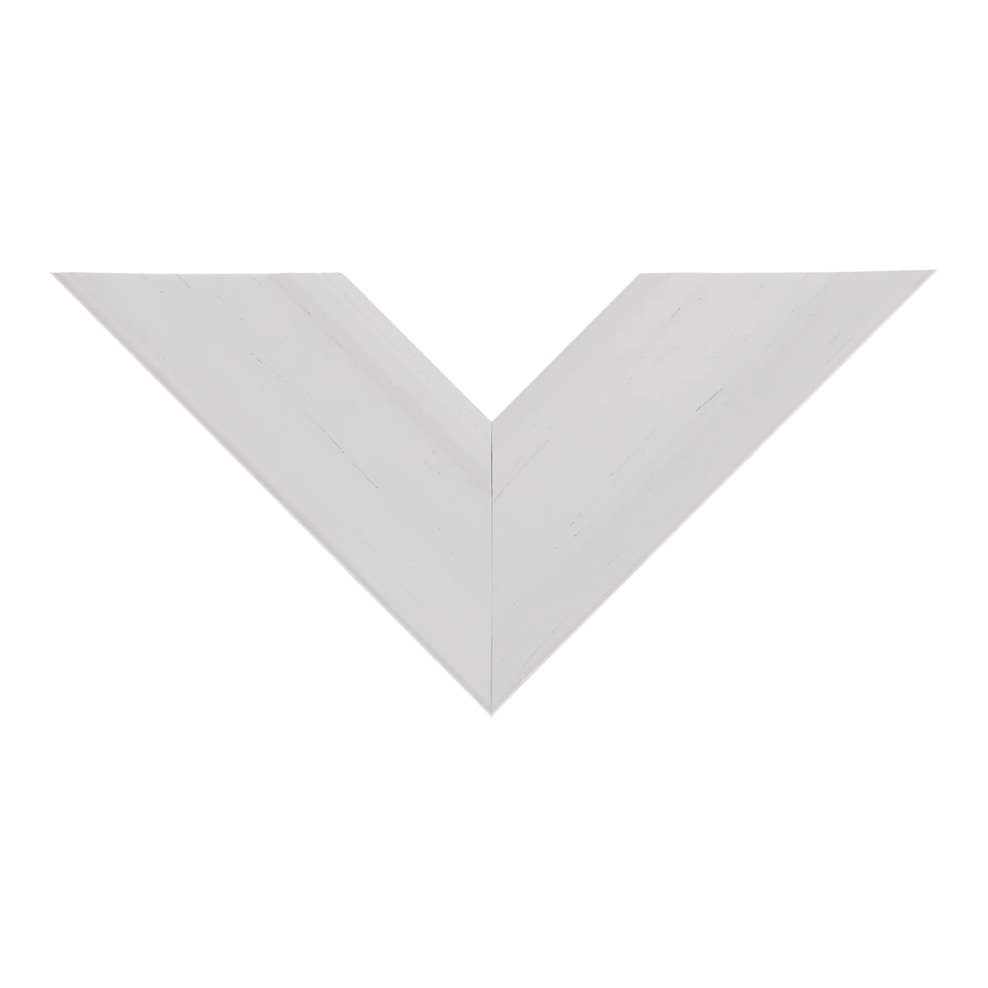 Top view of Allure picture frame in white