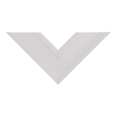 Top view of Allure picture frame in white