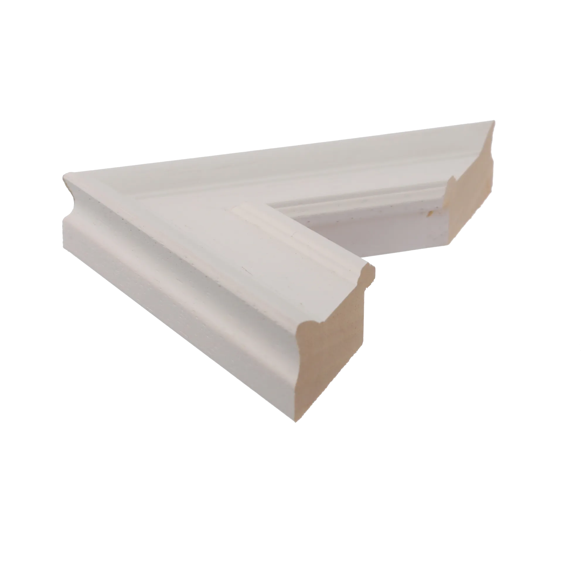 Side view of Allure picture frame in white