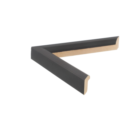 Side view of Angle I picture frame in black
