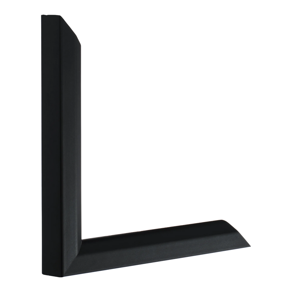 Vertical view of angle i black picture frame