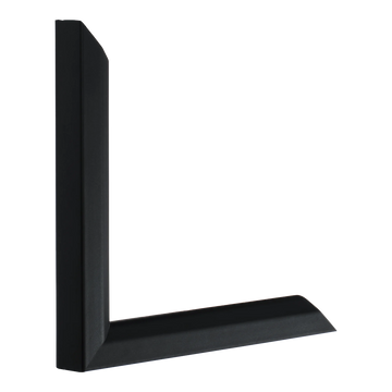 Vertical view of angle i black picture frame