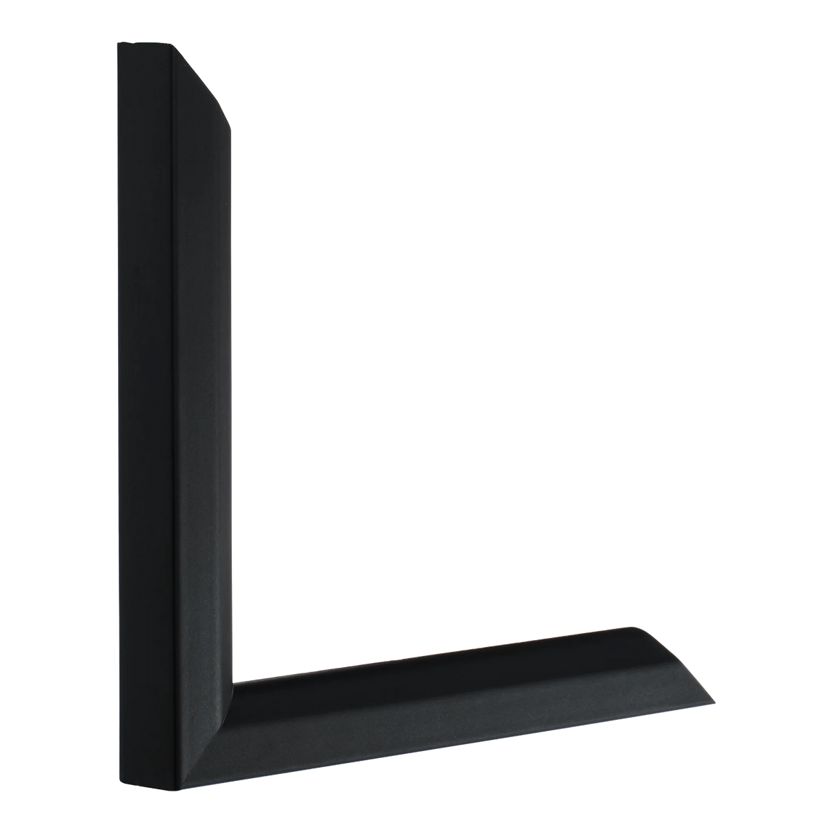 Vertical view of angle i black picture frame