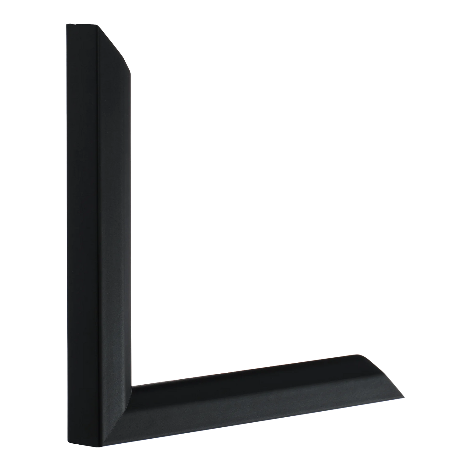 Vertical view of angle i black picture frame