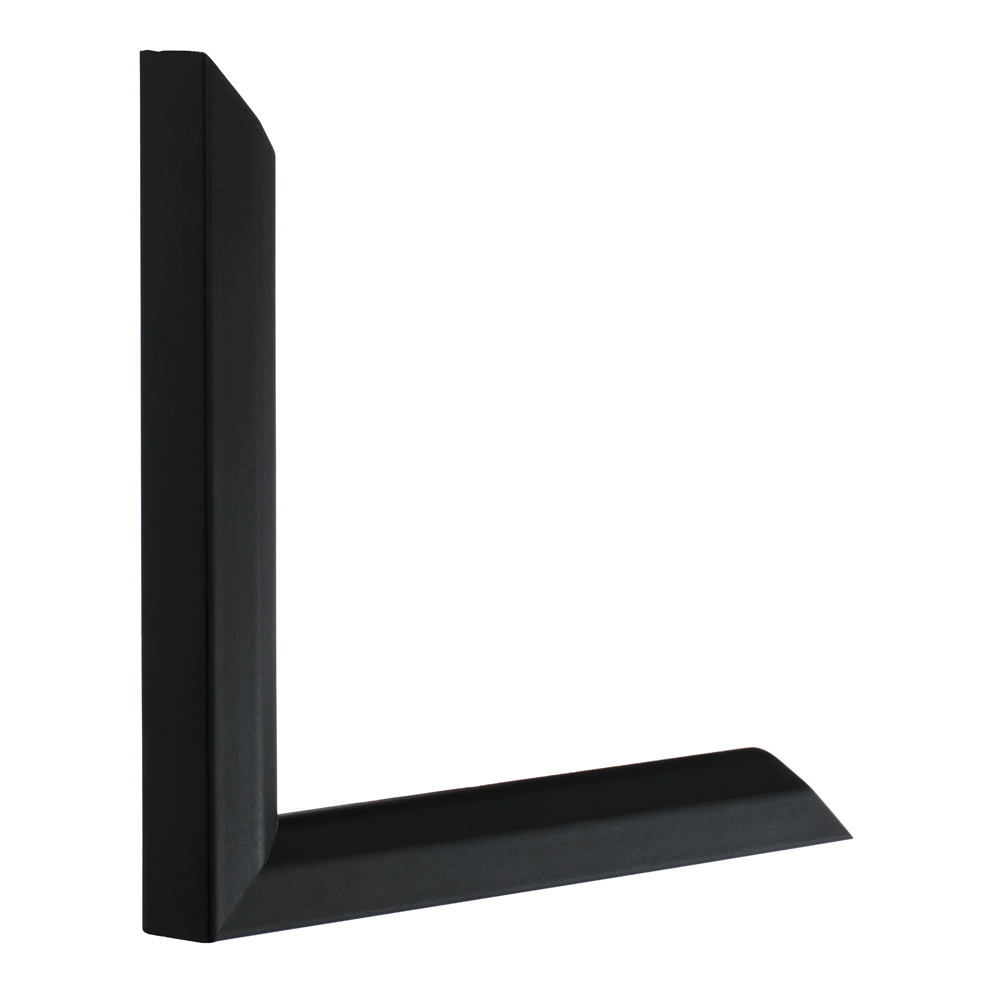 Vertical view of angle i black picture frame
