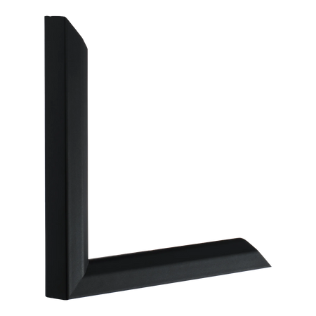 Vertical view of angle i black picture frame