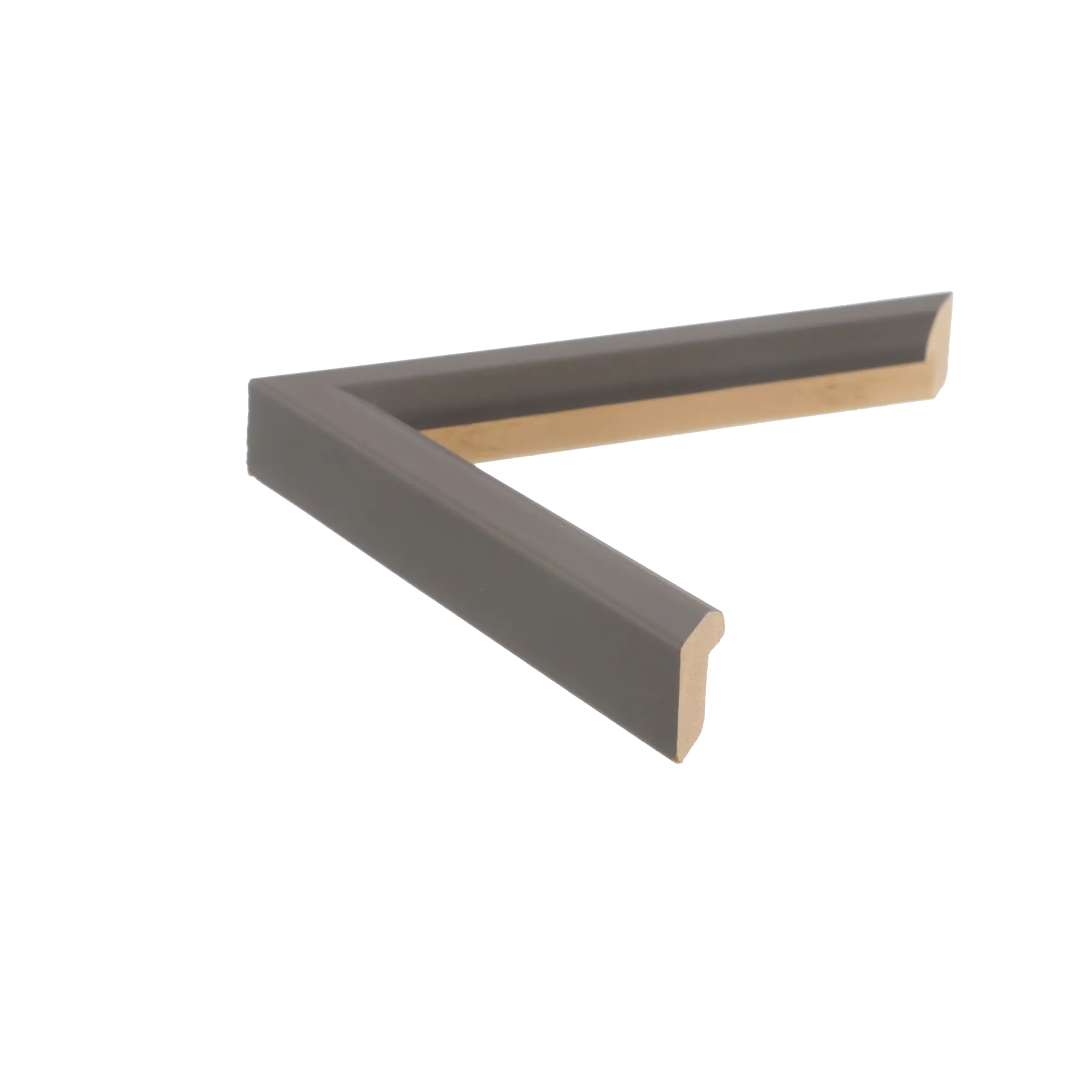Side view of Angle I picture frame in brown