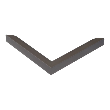 Corner view of Angle I in brown picture frame