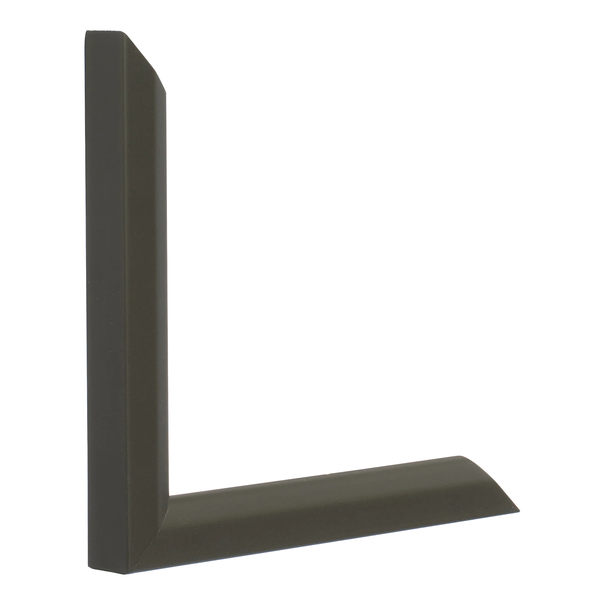 Vertical view of angle i brown picture frame