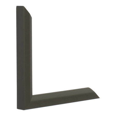 Vertical view of angle i brown picture frame