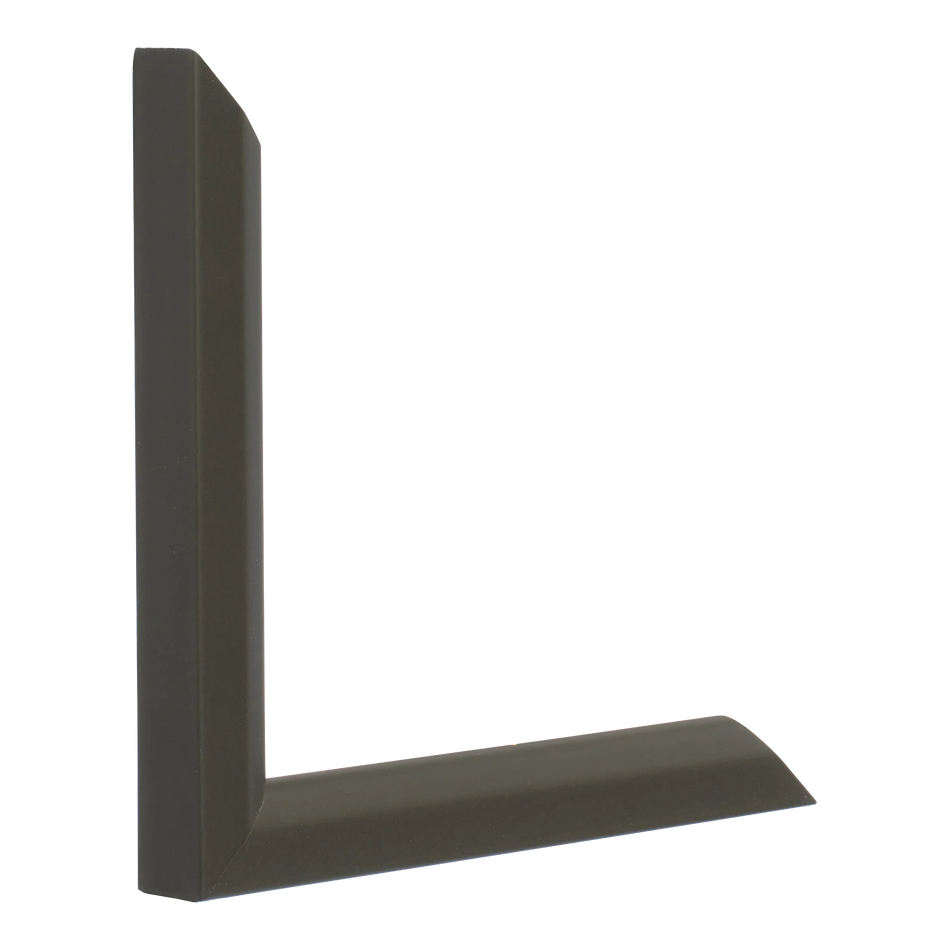Vertical view of angle i brown picture frame