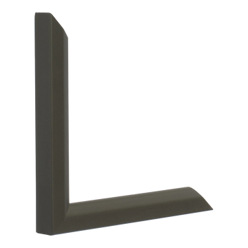 Vertical view of angle i brown picture frame
