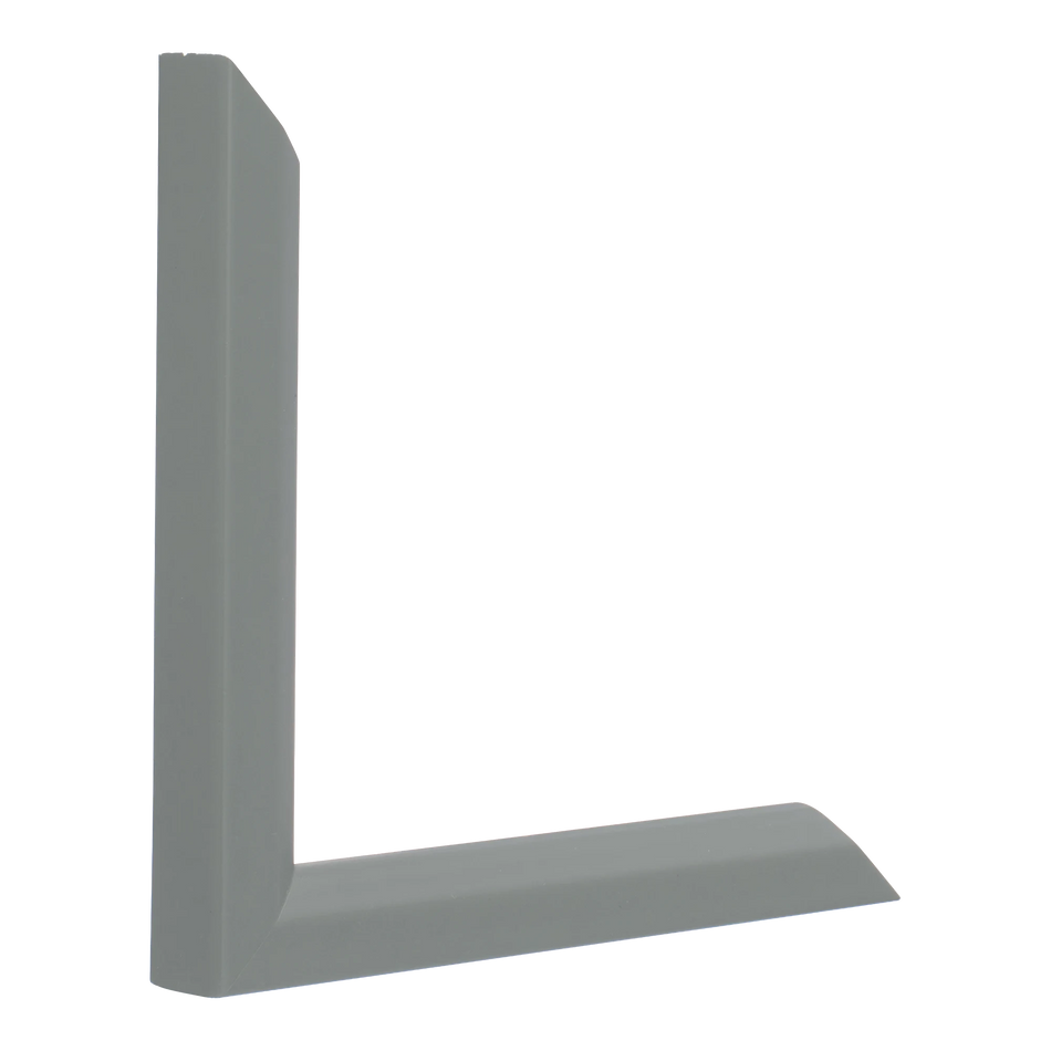 Vertical view of angle i grey picture frame
