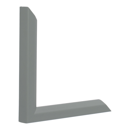 Vertical view of angle i grey picture frame