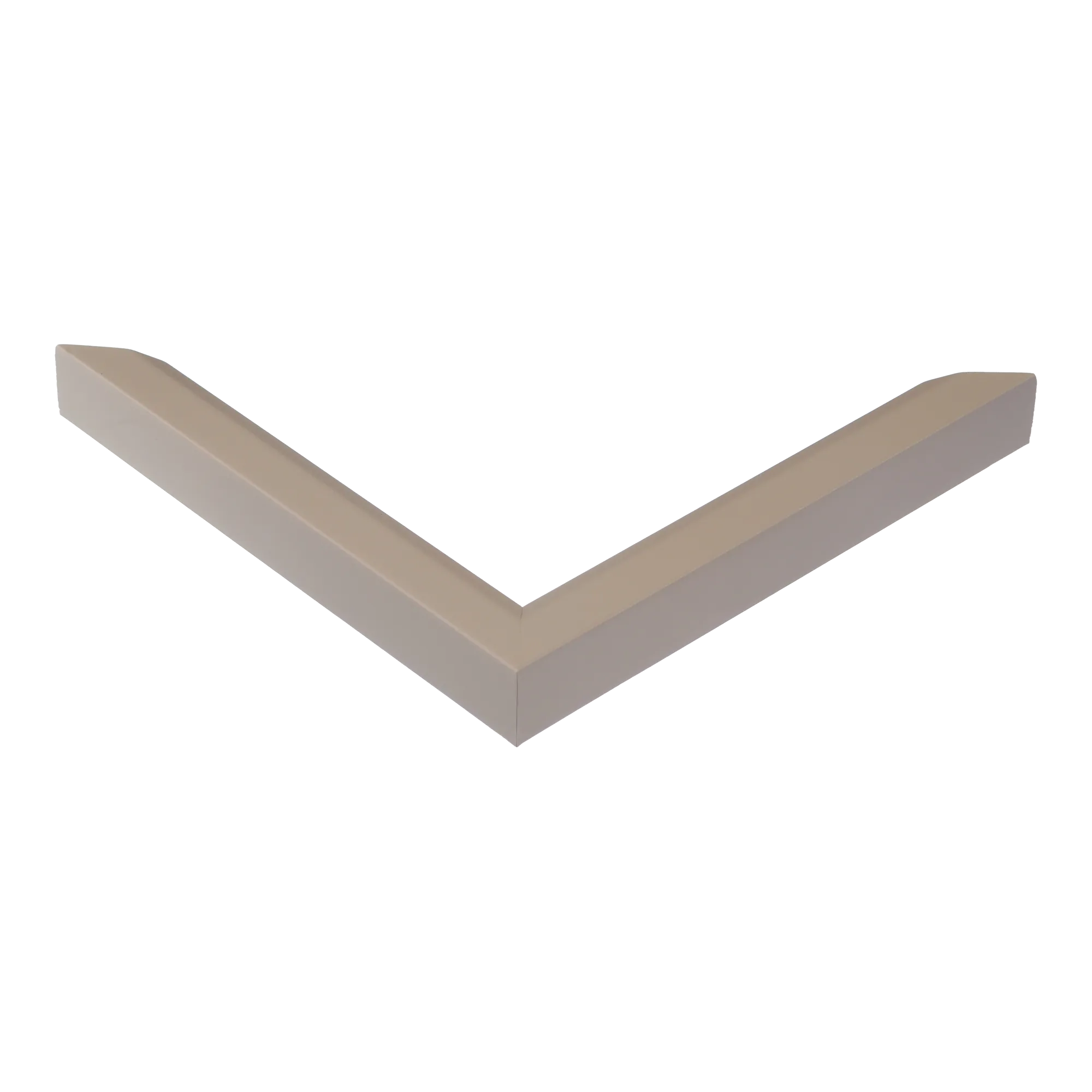 Corner view of Angle I in taupe picture frame