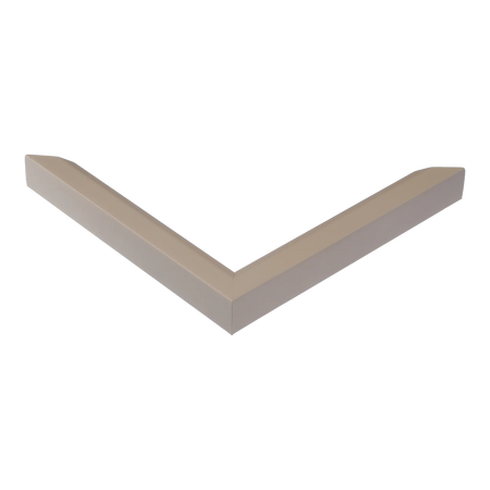 Corner view of Angle I in taupe picture frame