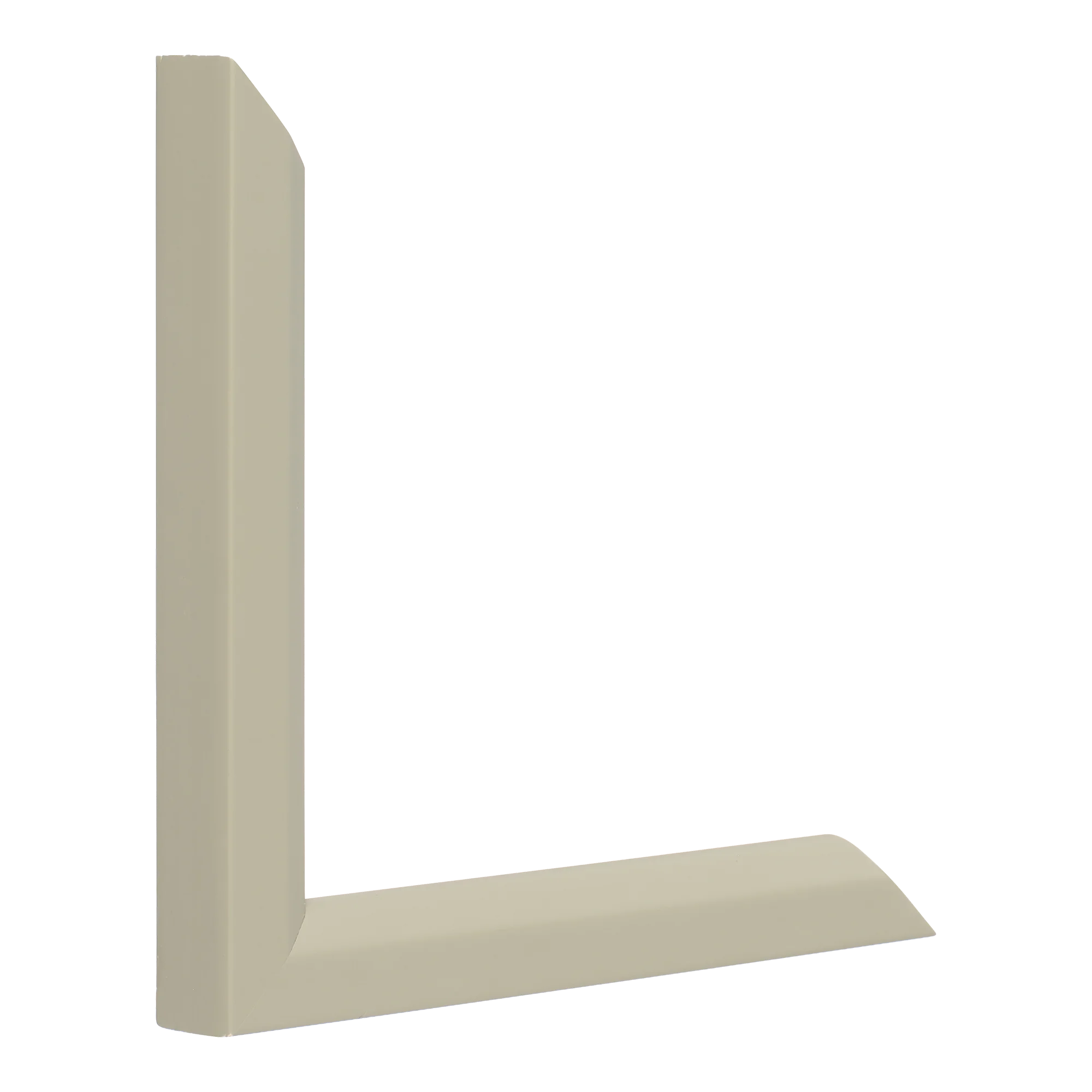 Vertical view of angle i taupe picture frame