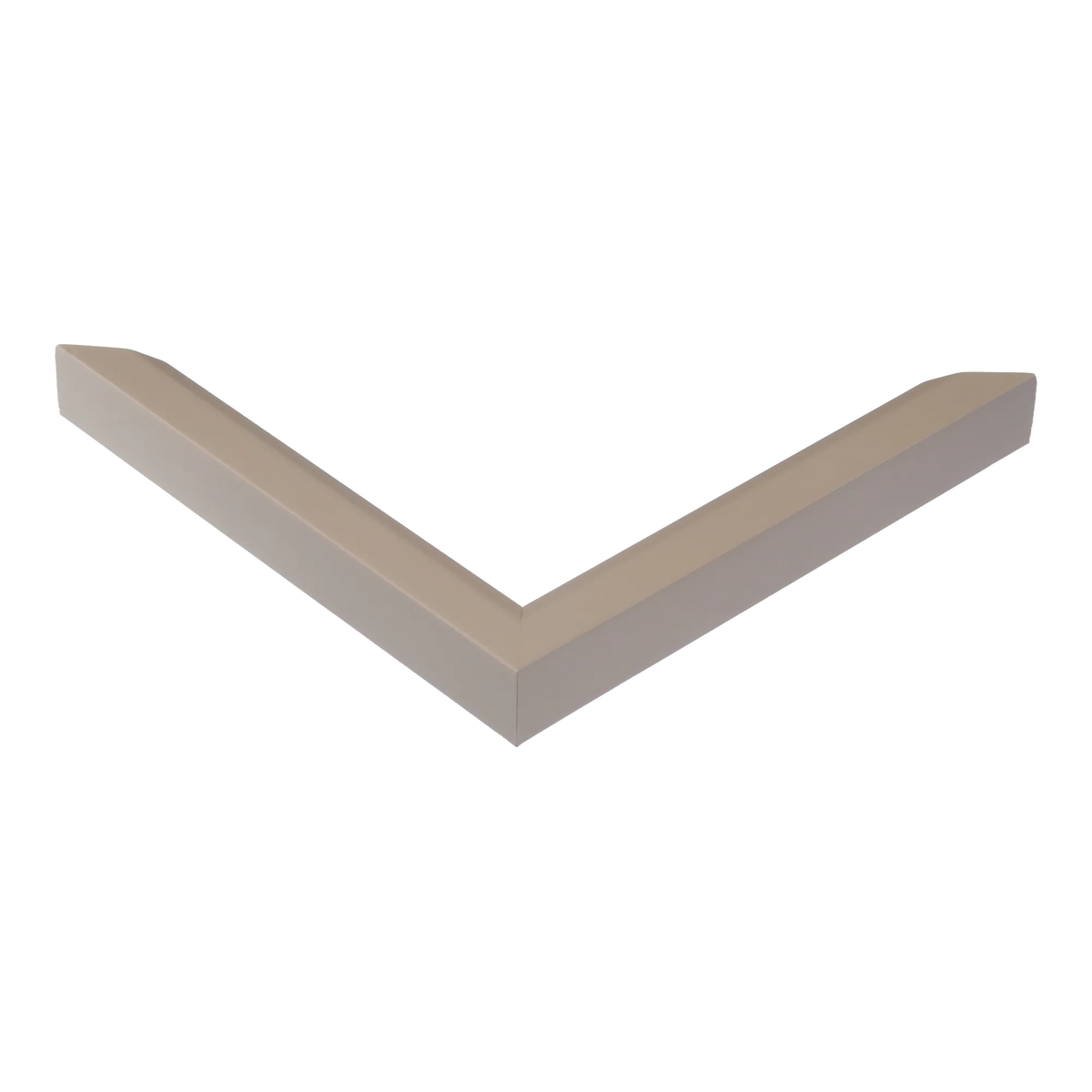 Corner view of Angle I in taupe picture frame