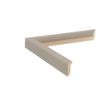 Side view of Angle I picture frame in taupe