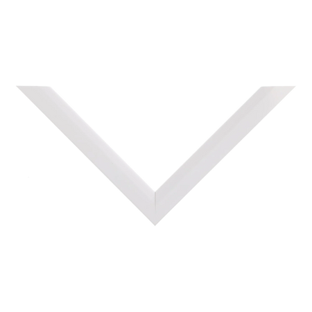 Top view of Angle I picture frame in white