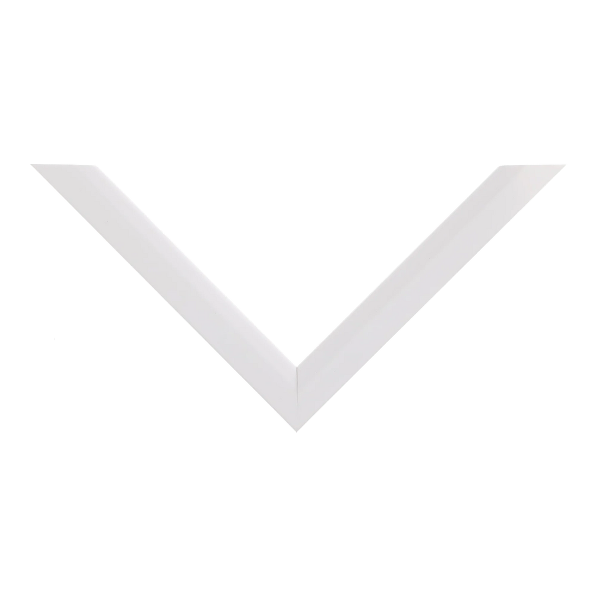 Top view of Angle I picture frame in white