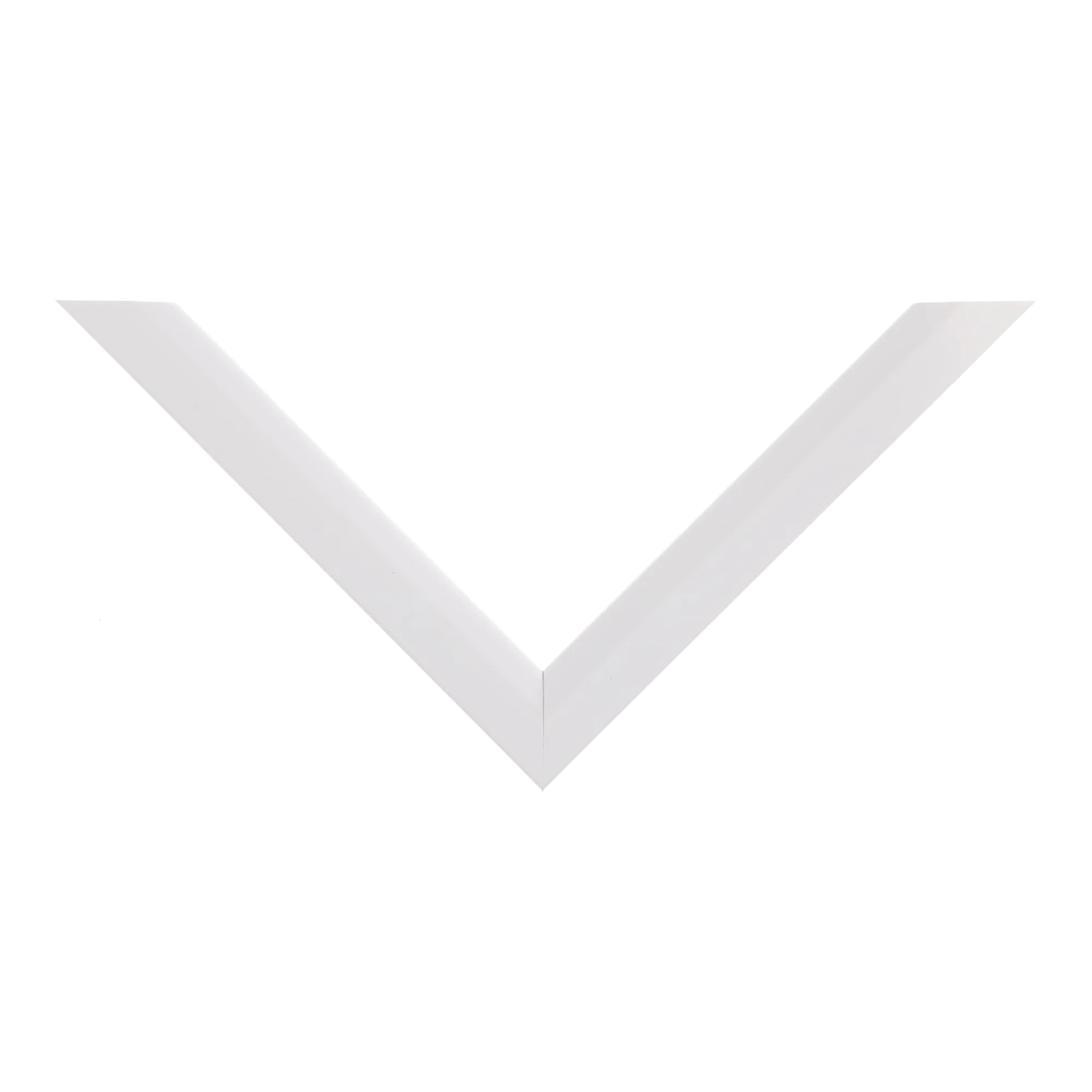 Top view of Angle I picture frame in white