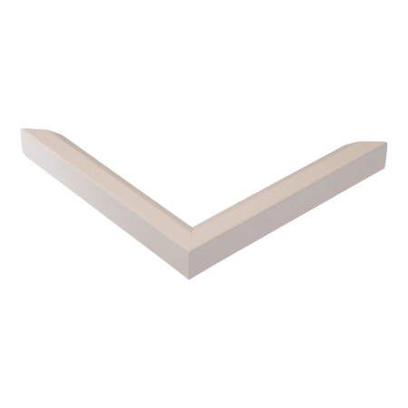 Corner view of Angle I in white picture frame