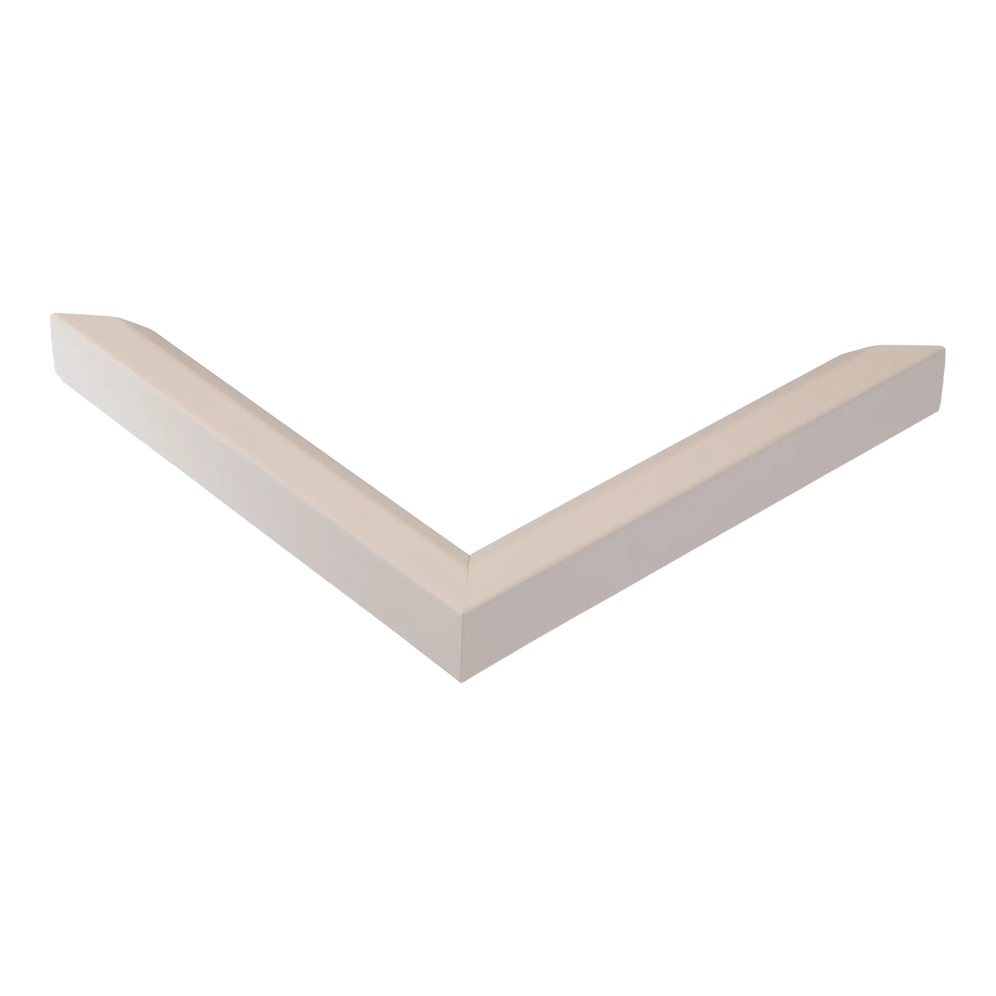 Corner view of Angle I in white picture frame