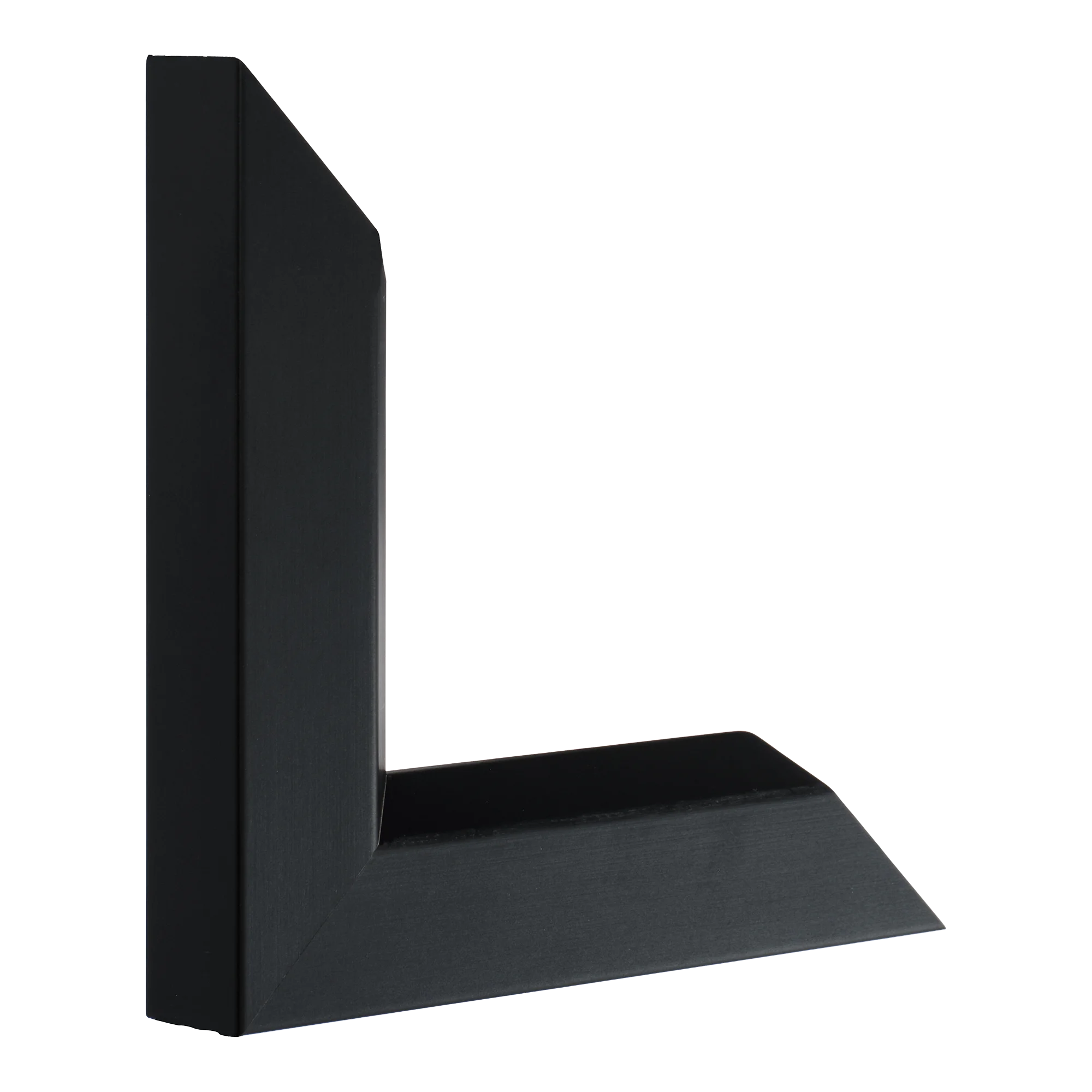 Vertical view of angle ii black picture frame