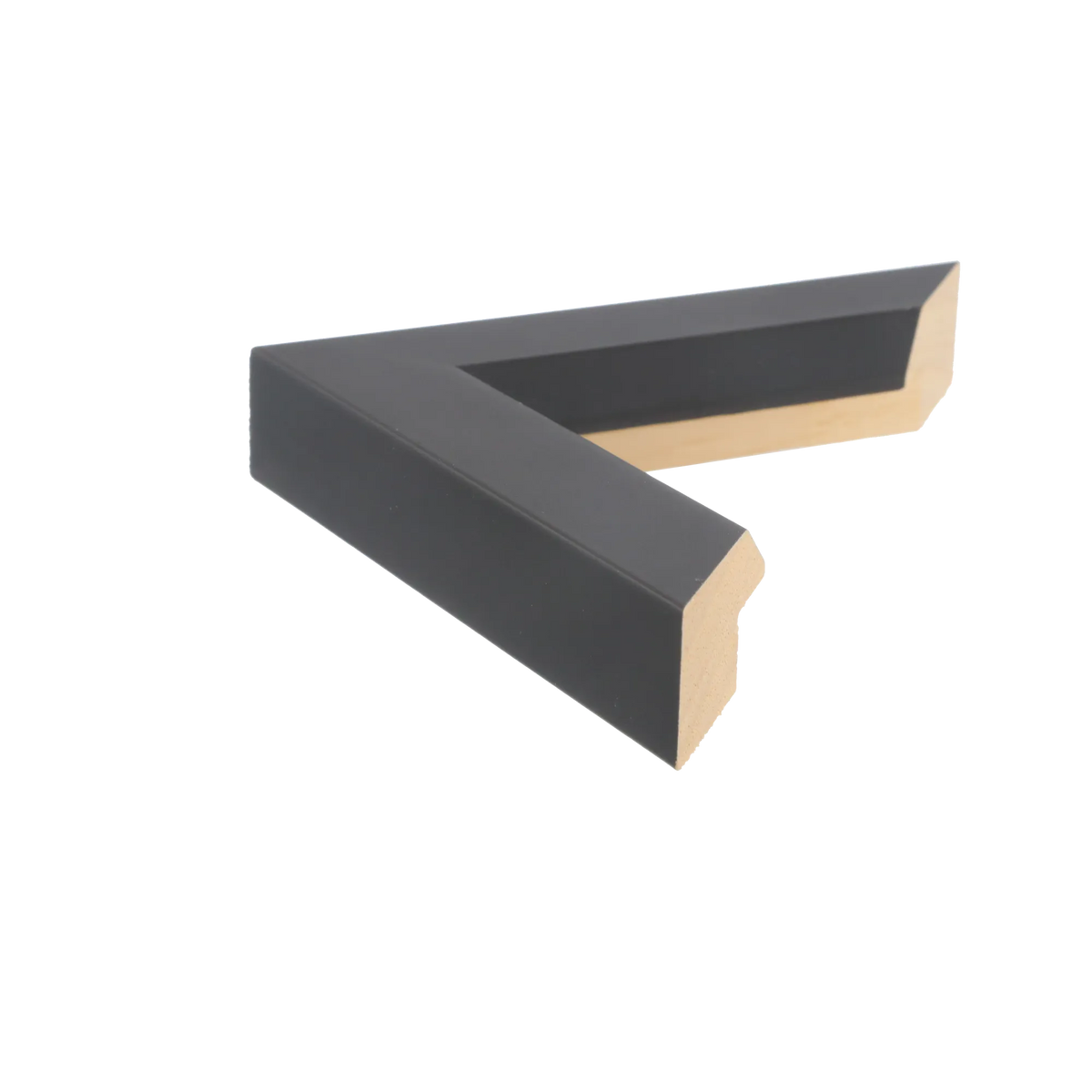 Side view of Angle II picture frame in black
