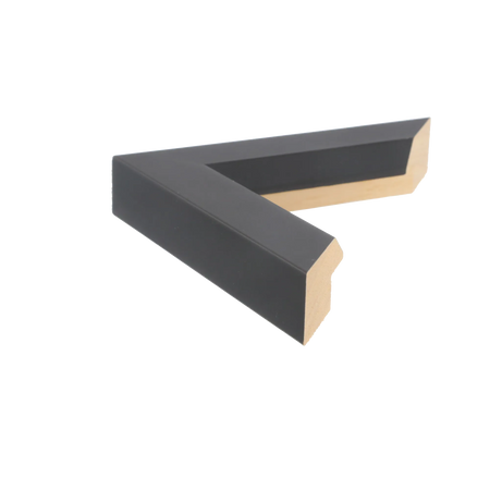 Side view of Angle II picture frame in black