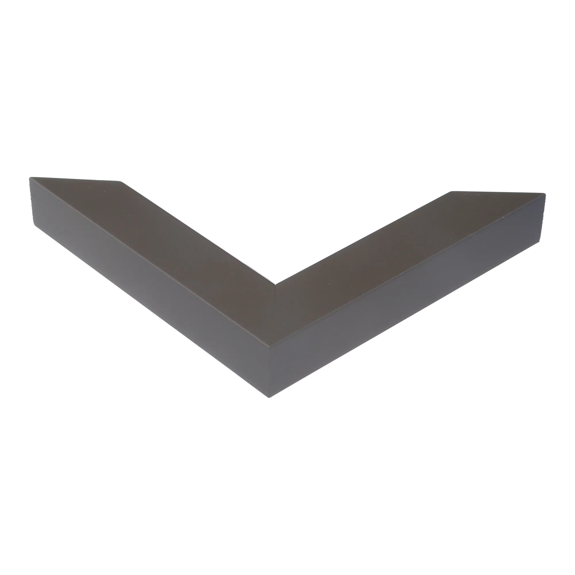 Corner view of Angle II in brown picture frame