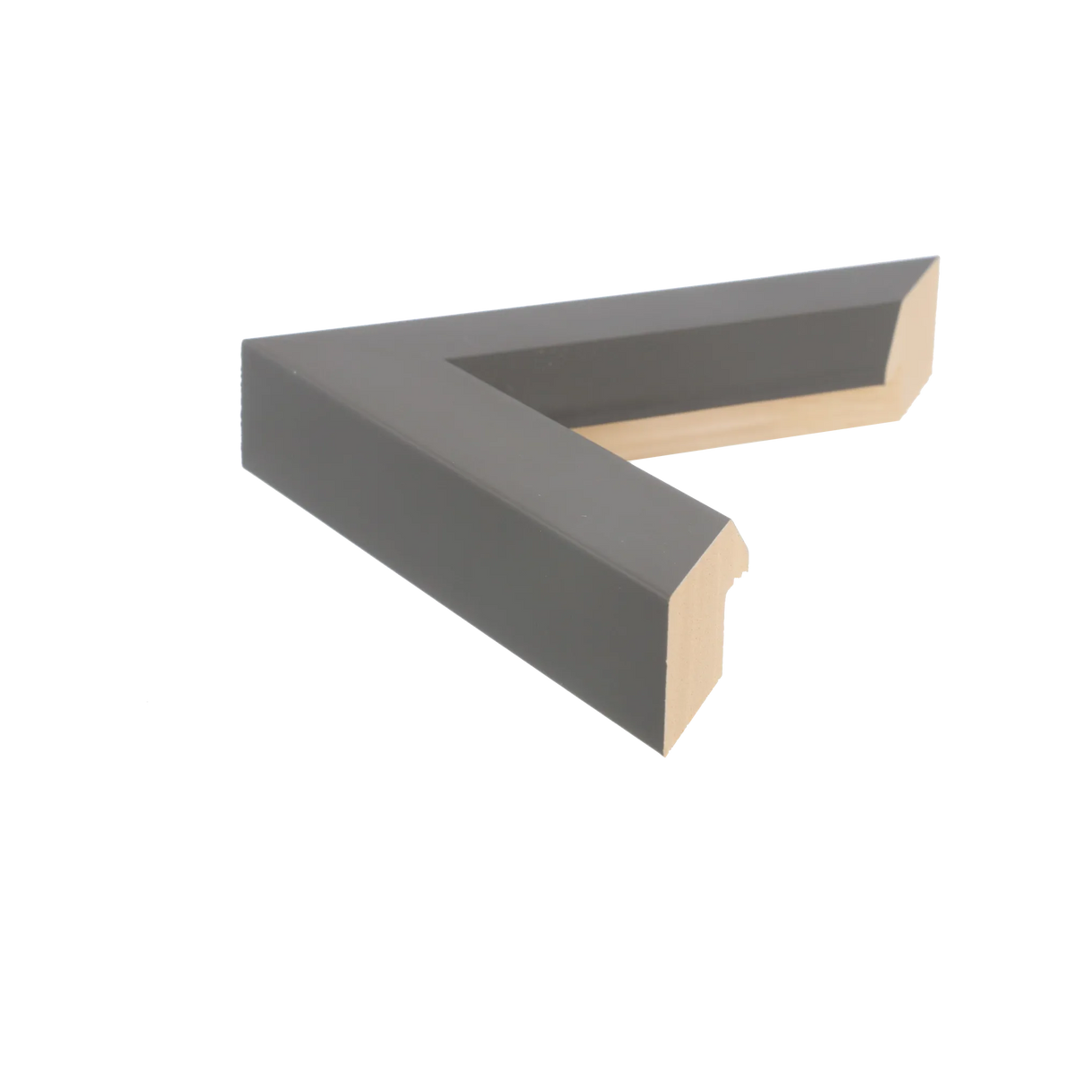 Side view of Angle II picture frame in brown