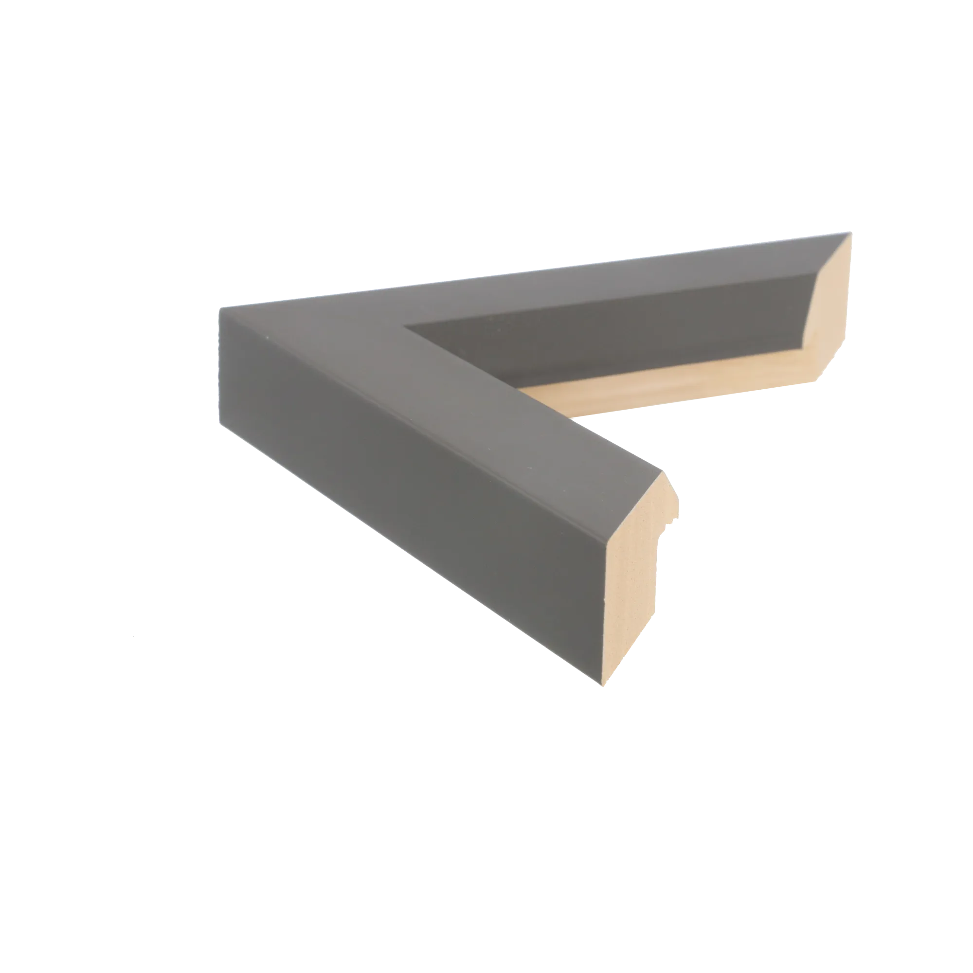 Side view of Angle II picture frame in brown