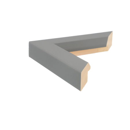 Side view of Angle II picture frame in grey
