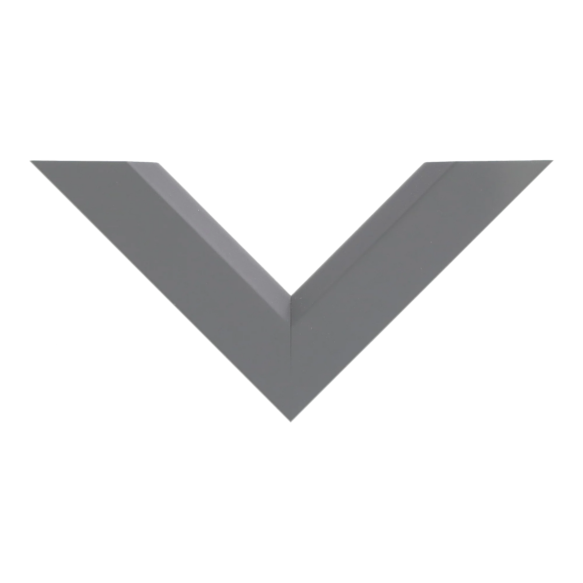 Top view of Angle II picture frame in grey