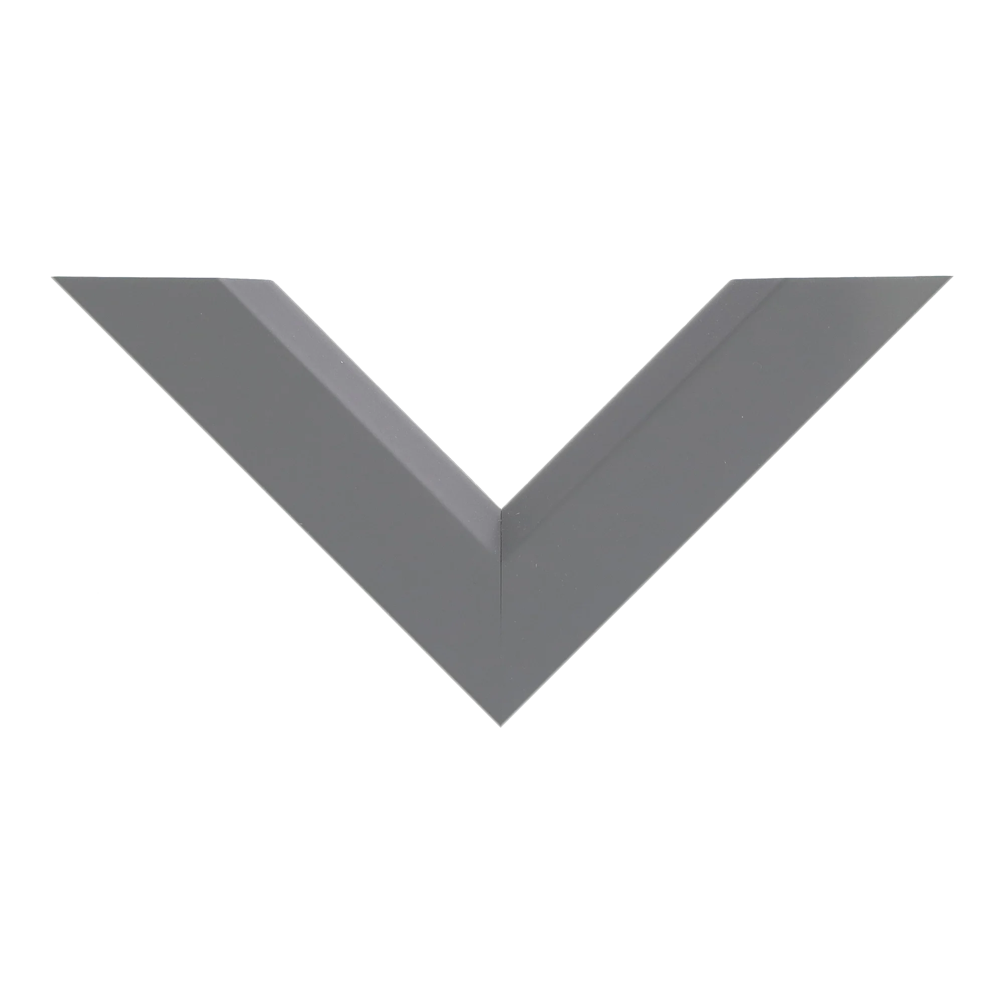 Top view of Angle II picture frame in grey