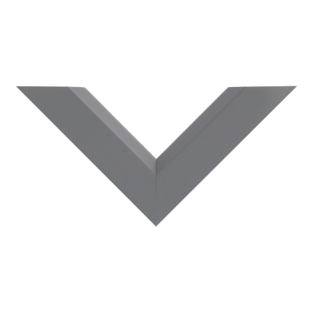 Top view of Angle II picture frame in grey