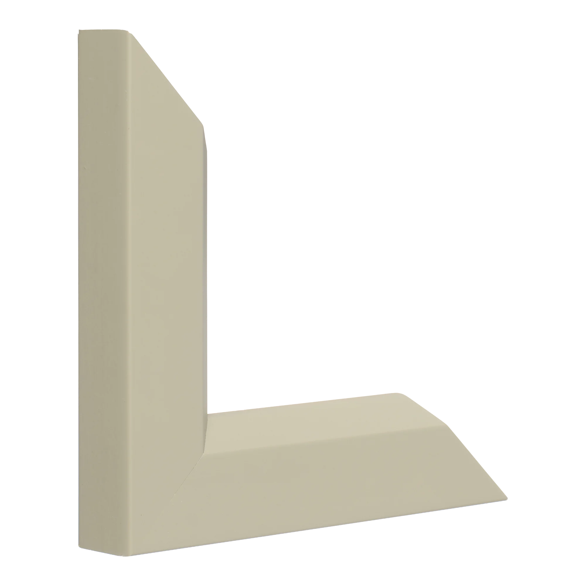 Vertical view of angle ii taupe picture frame sample