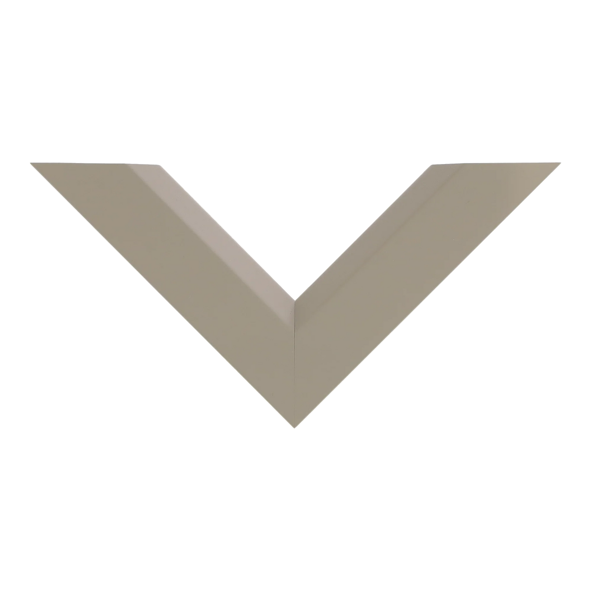 Top view of Angle II picture frame in taupe
