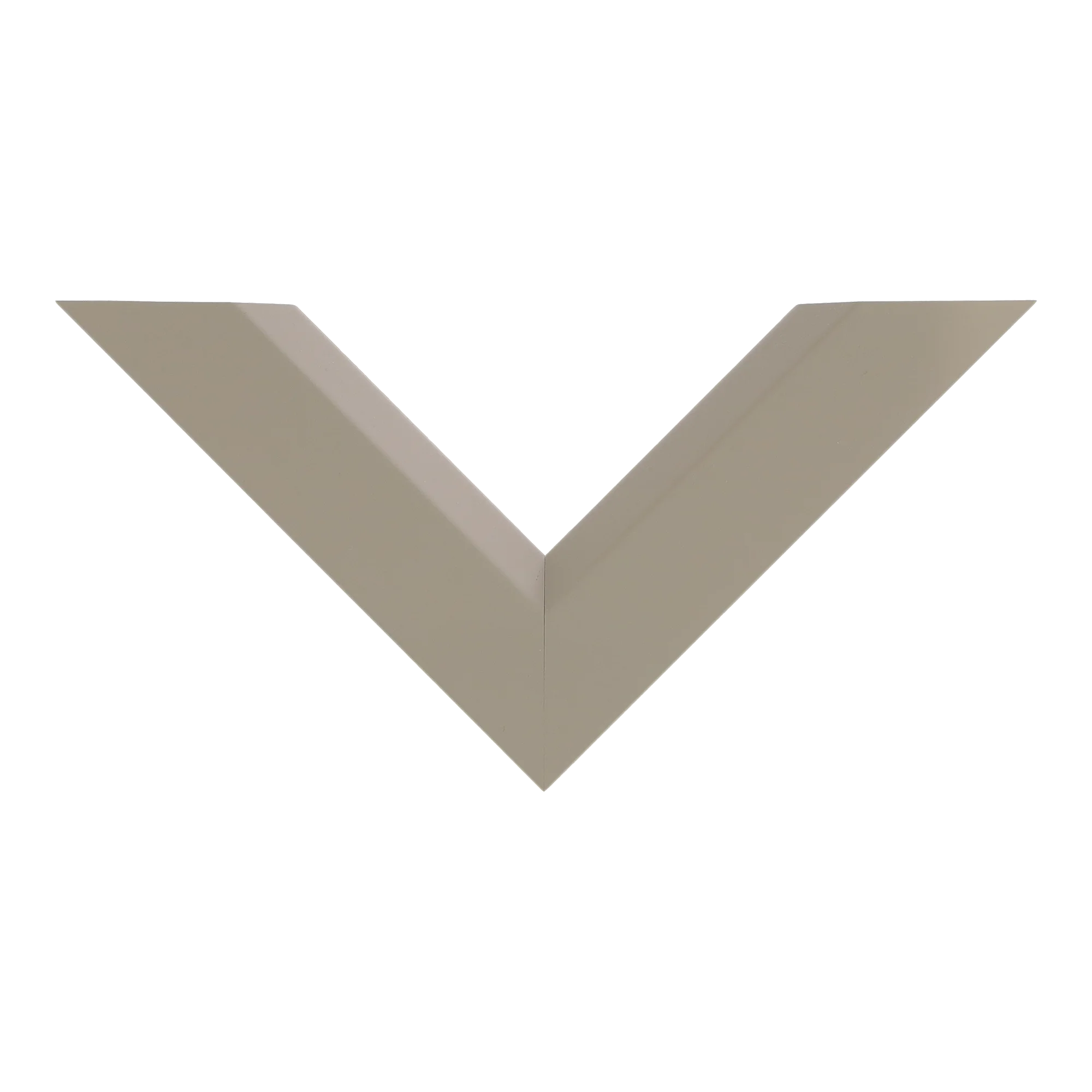 Top view of Angle II picture frame in taupe