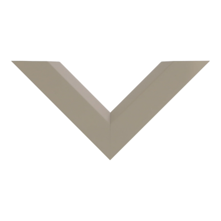 Top view of Angle II picture frame in taupe